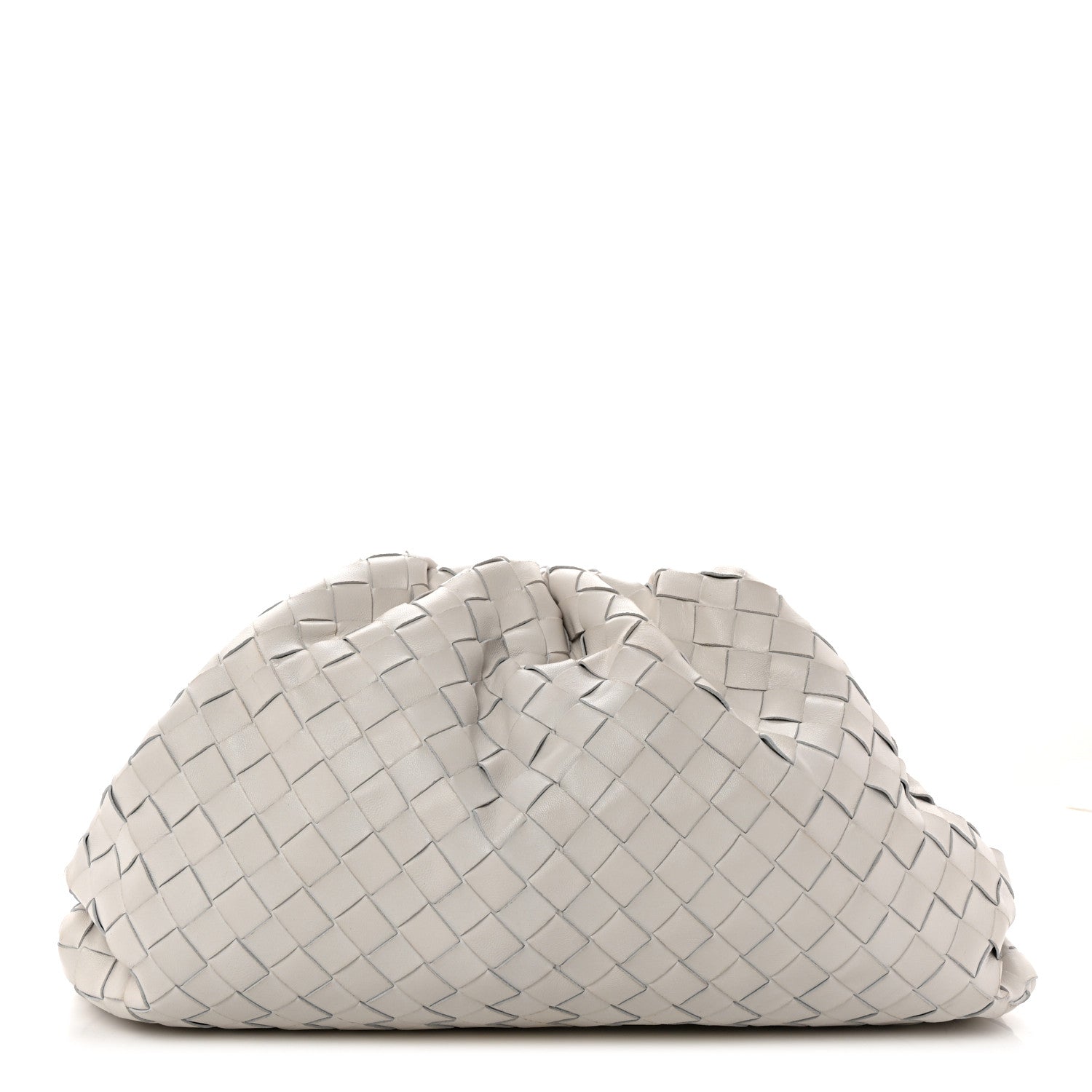Bottega Veneta Nappa Maxi Intreccio The Pouch Oversized Clutch Plaster 1 of 12