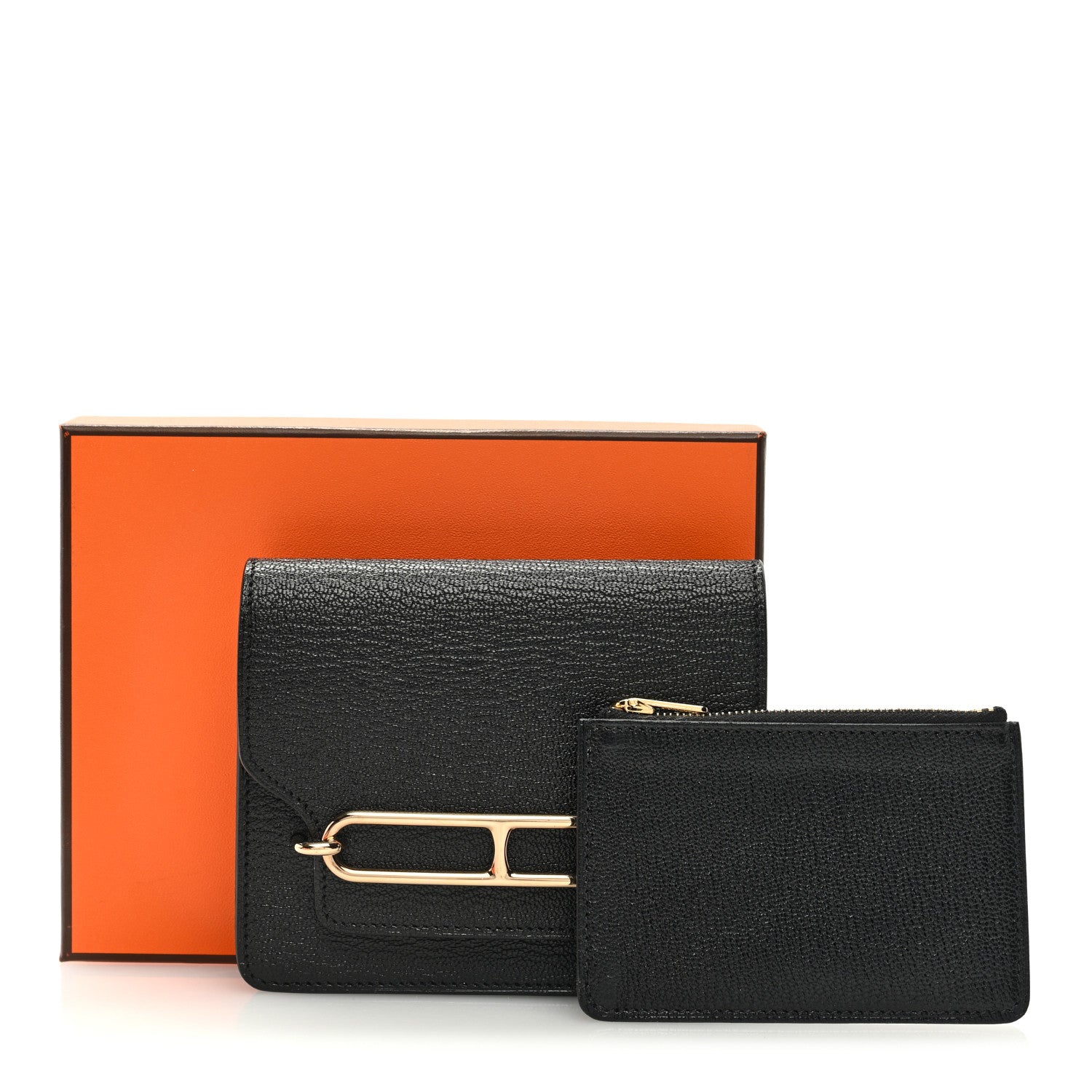 Hermes Chevre Mysore Roulis Slim Wallet Black 8 of 8