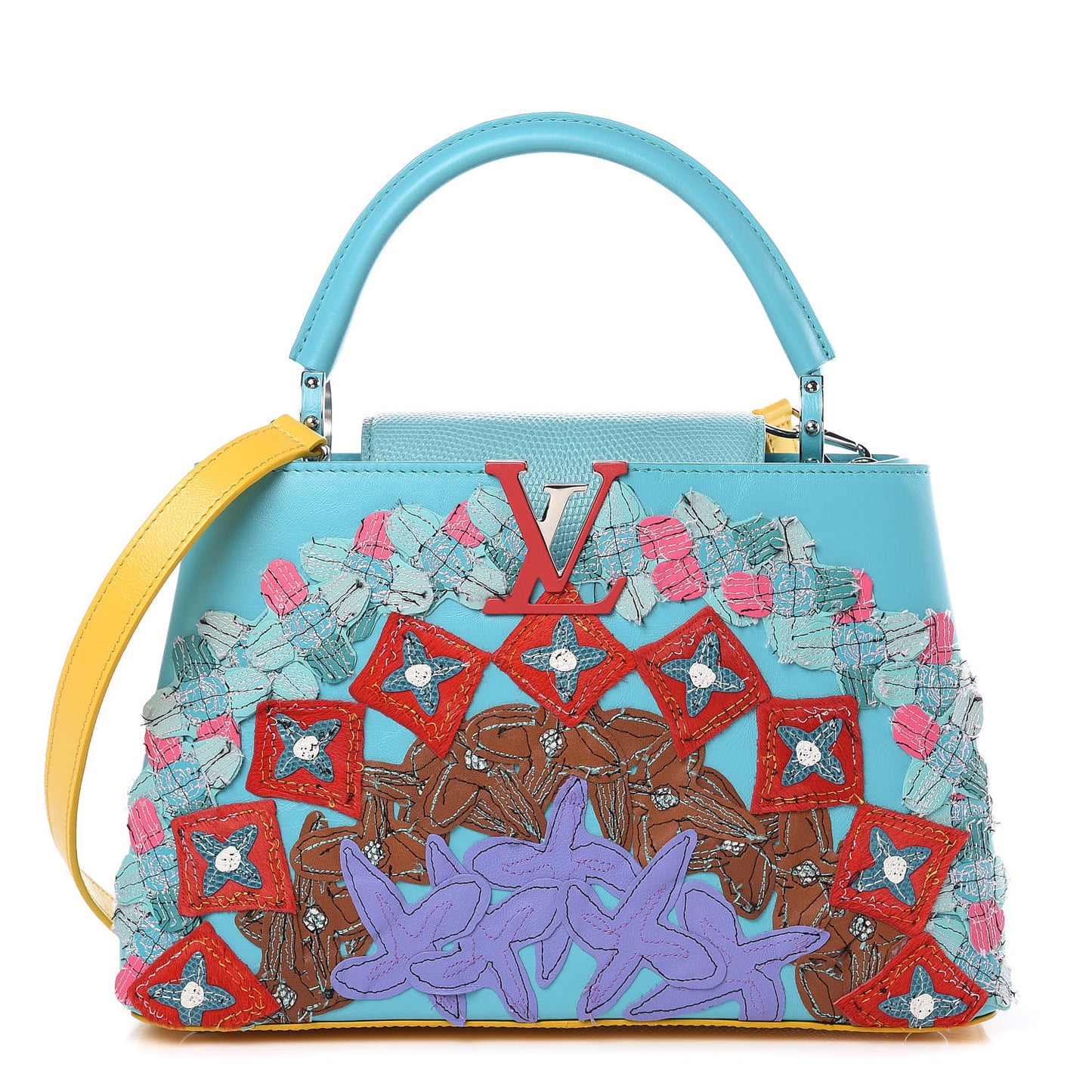 Calfskin Lizard Artycapucines Tschabalala Self PM Multicolor