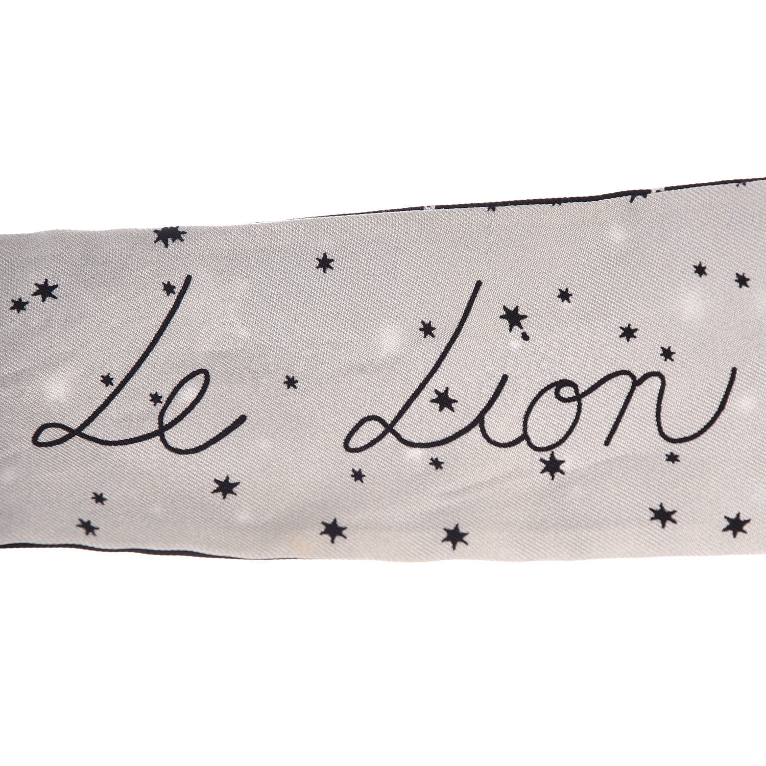 Christian Dior Silk Zodiac Leo Mitzah Scarf Black 6 of 8