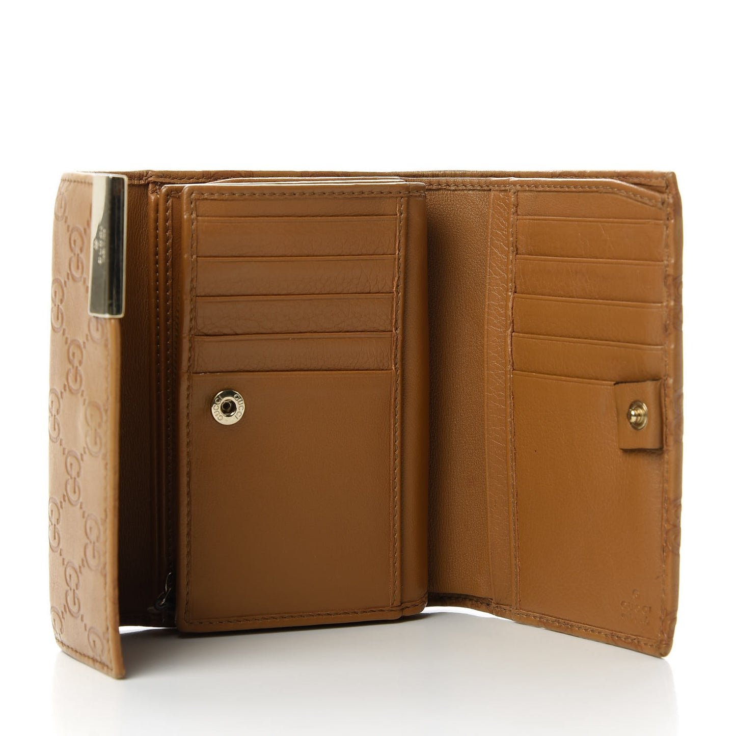 Guccissima Signature Dice Compact Trademark Wallet New Banana