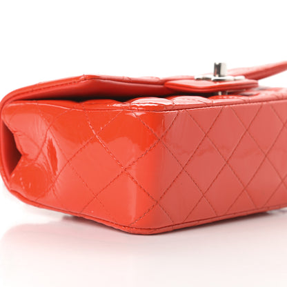 Chanel Patent Calfskin Quilted Mini Rectangular Flap Red 10 of 12