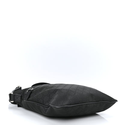 Gucci Nylon Monogram Medium Flat Messenger Bag Black 3 of 13