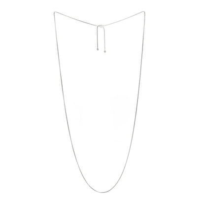 David Yurman Sterling Silver 1.7mm Box Chain Slider Necklace 36" 3 of 5