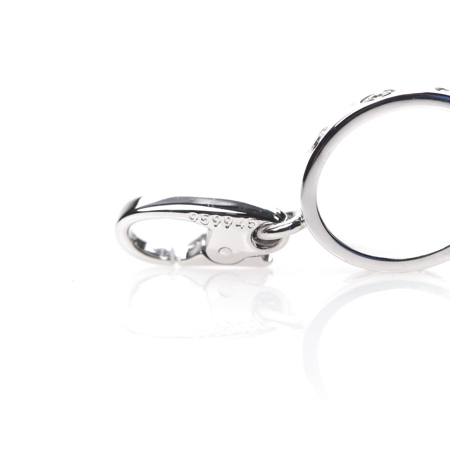 Cartier 18K White Gold Diamond LOVE Ring Charm 5 of 5