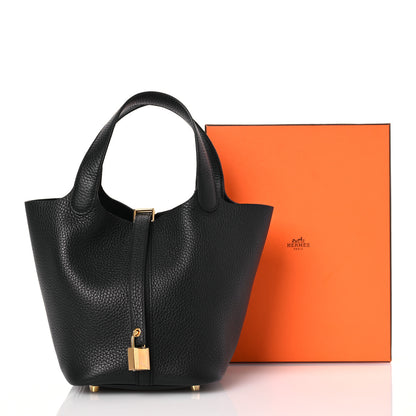 Hermes Taurillon Clemence Picotin Lock 18 PM Black 13 of 13