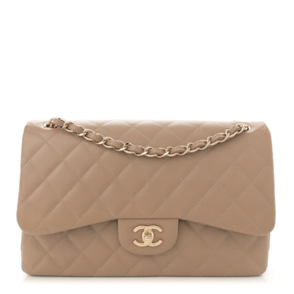 Chanel Caviar Quilted Jumbo Double Flap Dark Beige 1 of 13