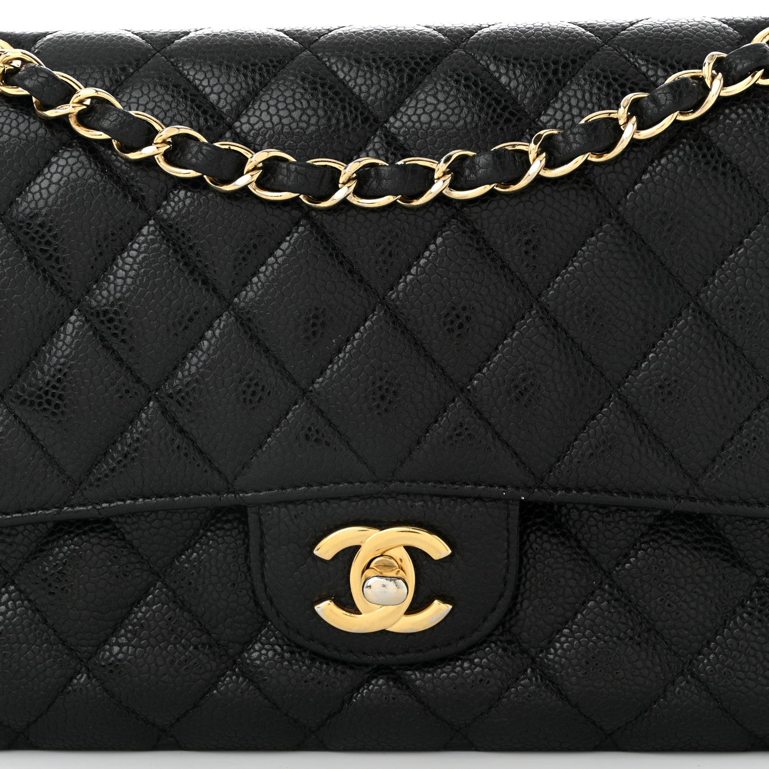 Chanel Caviar Quilted Medium Double Flap Black 8 of 11