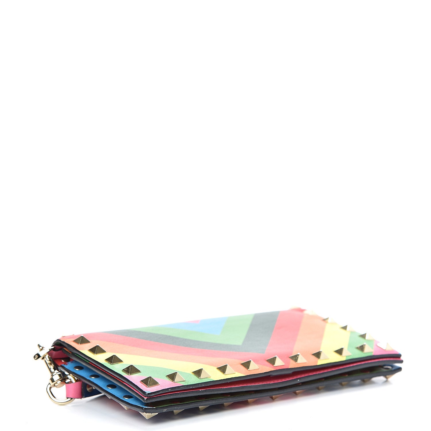 Valentino Garavani Vitello 1973 Rockstud Wristlet Wallet Multicolor 3 of 10