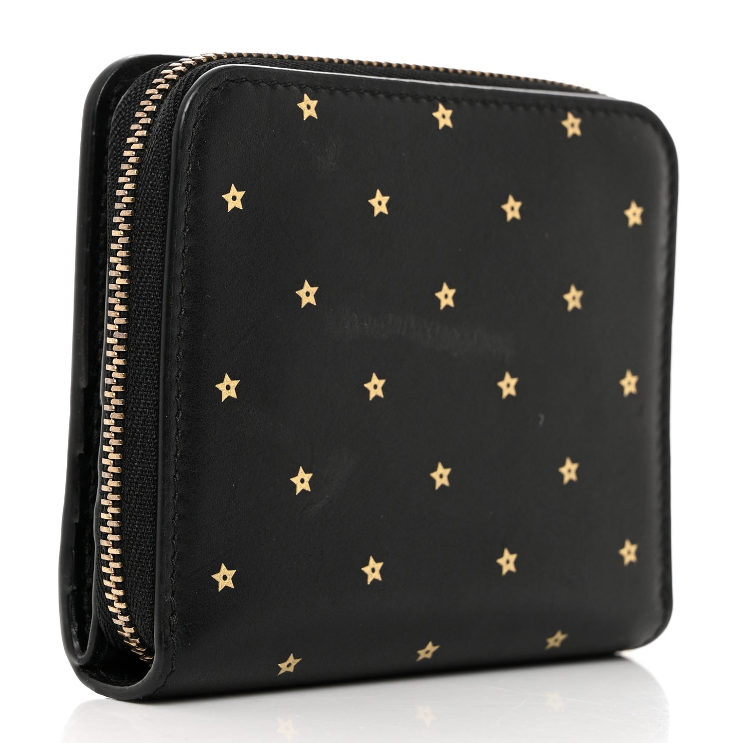 Calfskin Stars Voyageur French Wallet Black