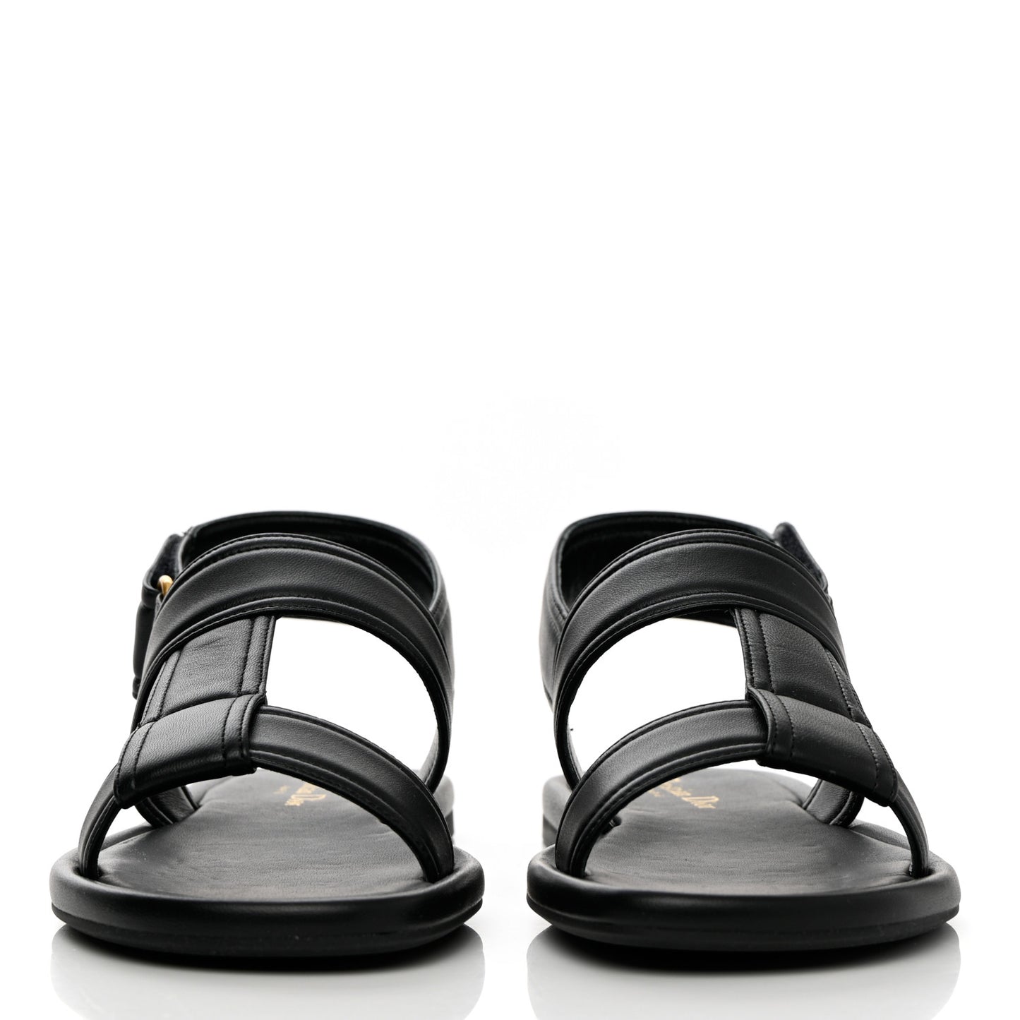 Lambskin Dior Ocean Flat Slingback Sandals 36 Black