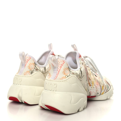 Christian Dior Neoprene Rubber Print Womens D-Connect Sneakers 39 White Red Multicolor 4 of 8