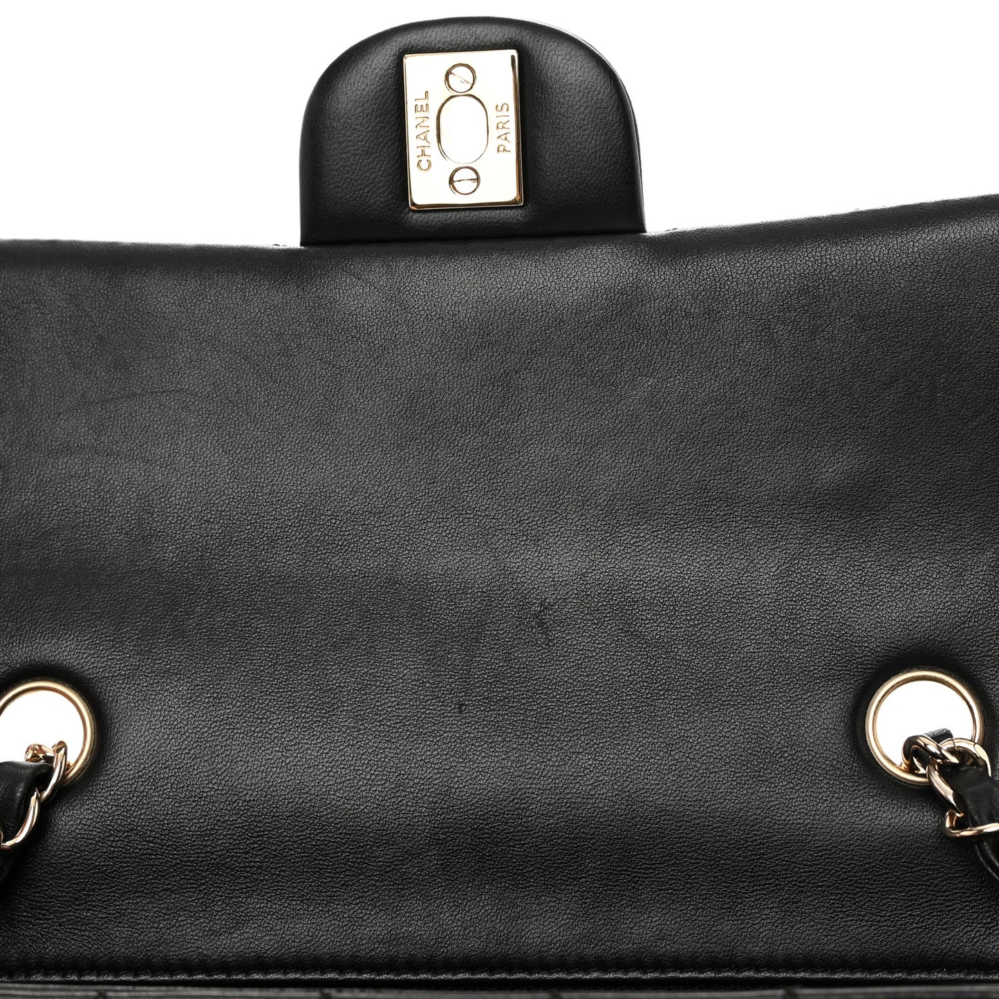Lambskin Quilted Mini Rectangular Flap Black