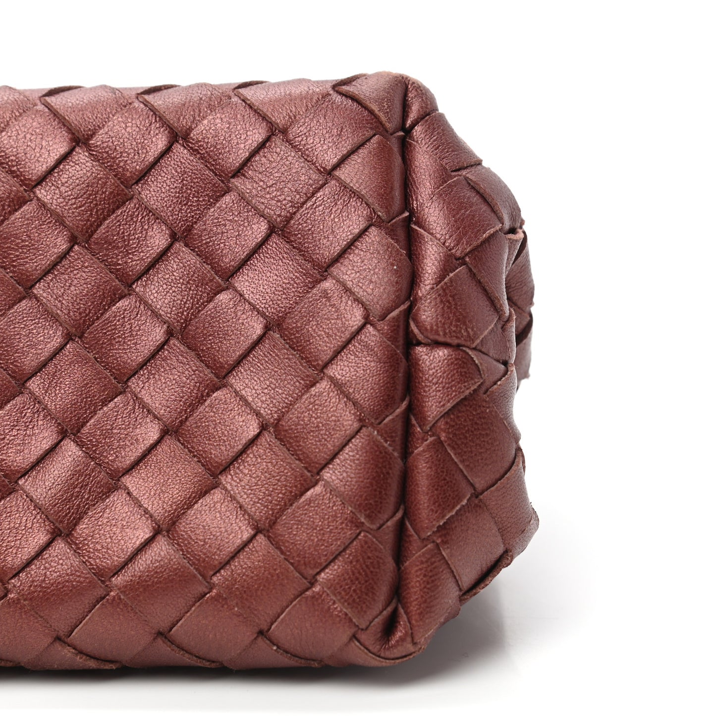 Nappa Intrecciato Clutch Brown