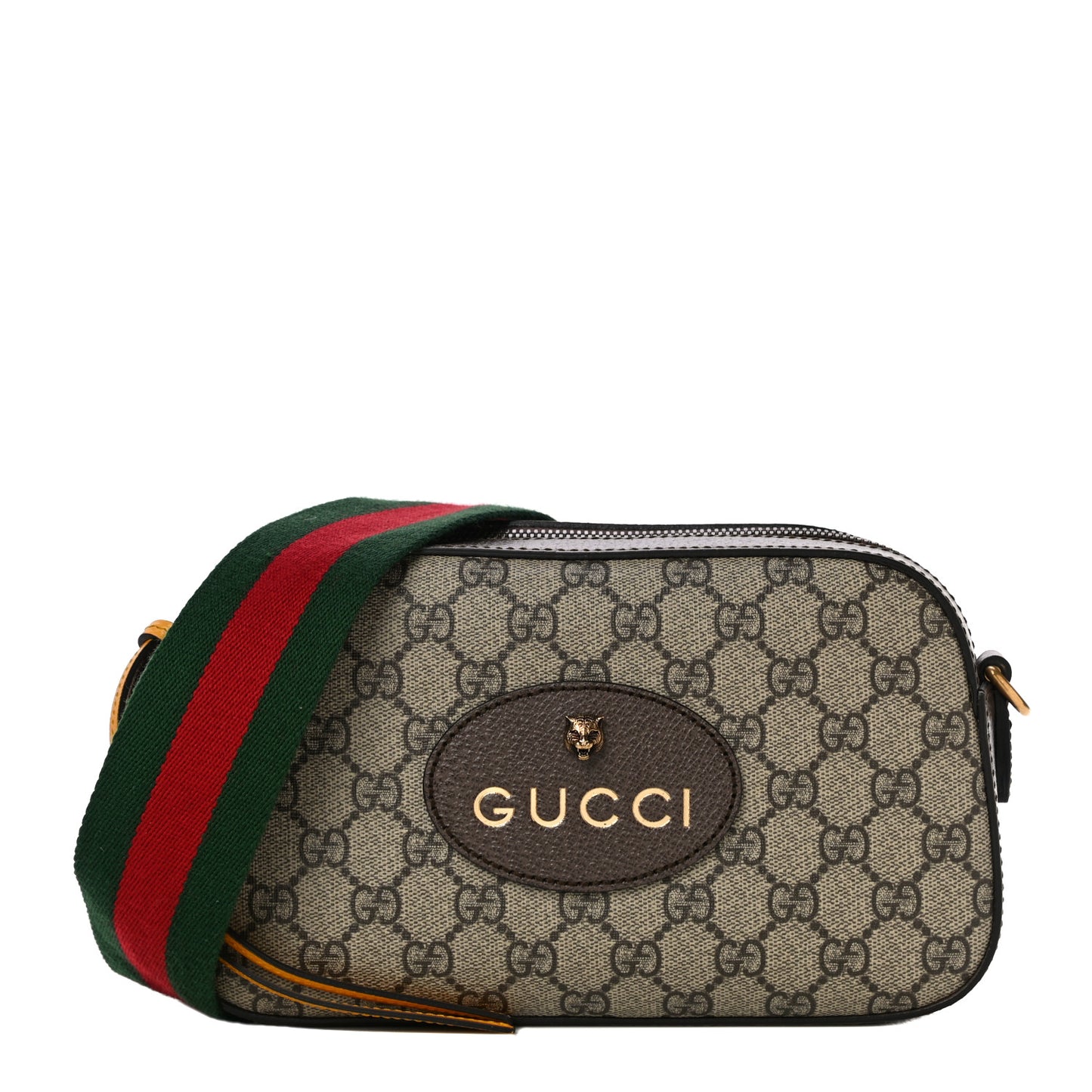 GG Supreme Monogram Web Neo Vintage Shoulder Bag Beige New Acero Crop