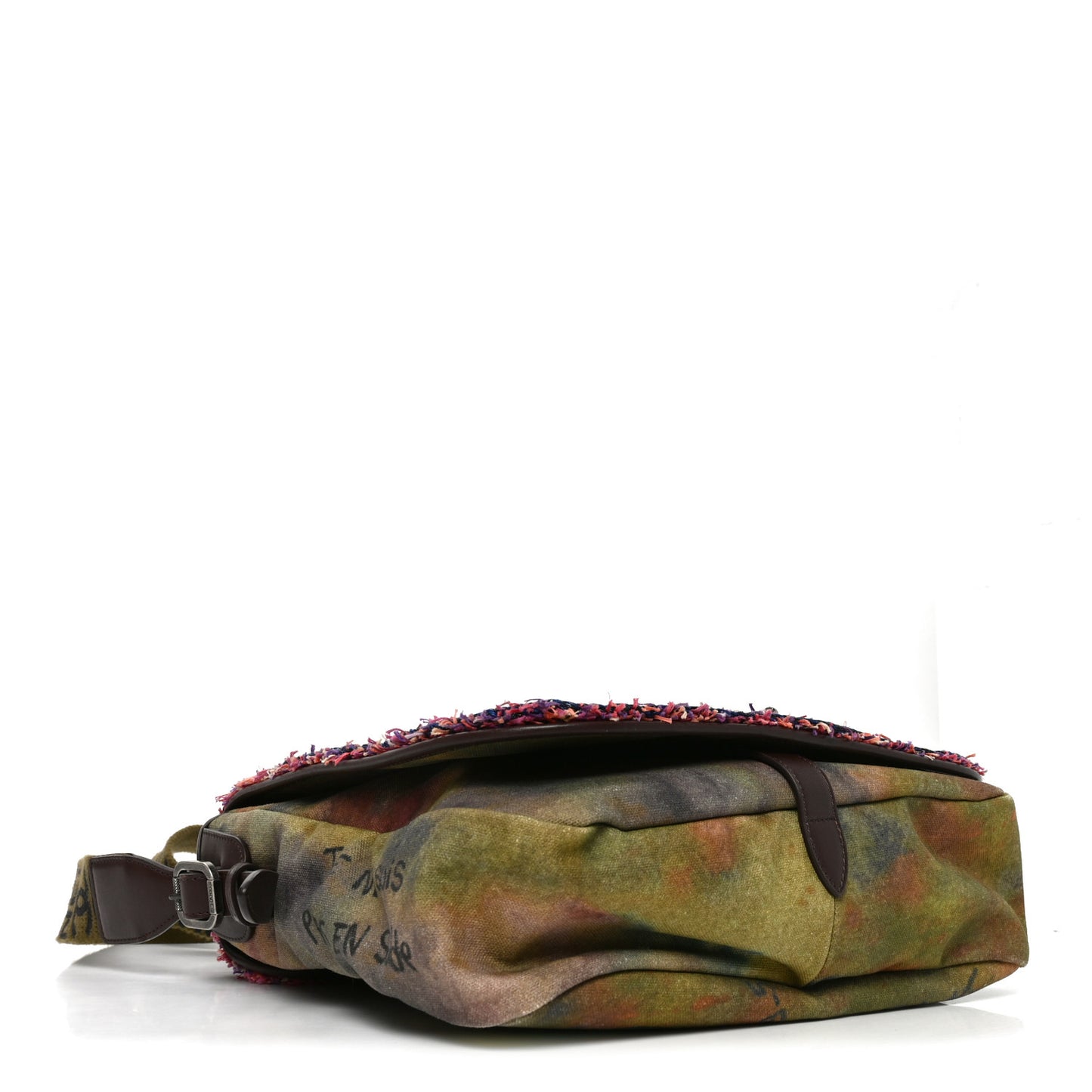 Washed Toile Graffiti On The Pavements Messenger Khaki Multicolor