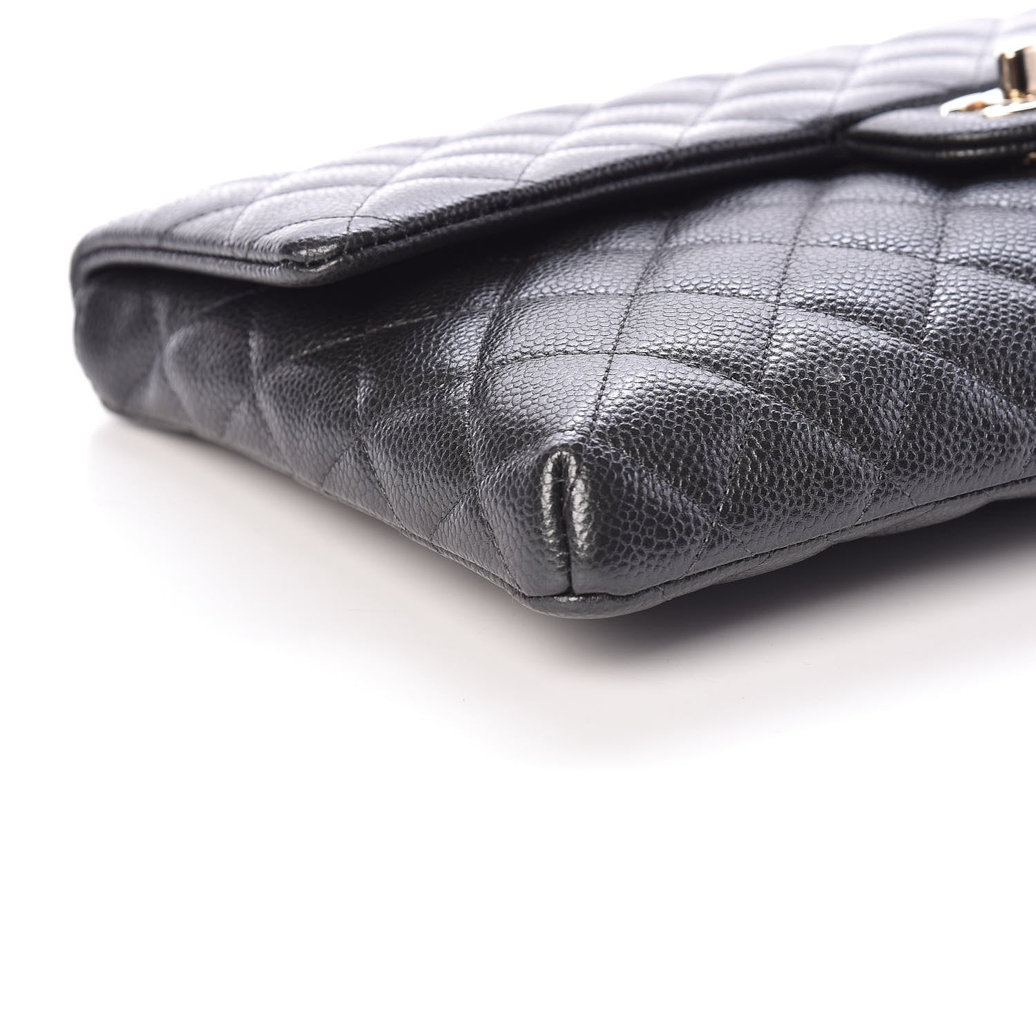 Chanel Caviar Quilted Clutch Dark Grey 5 of 10