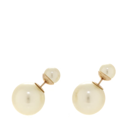 Christian Dior Pearl Mise En Dior Tribal Earrings Gold 1 of 5