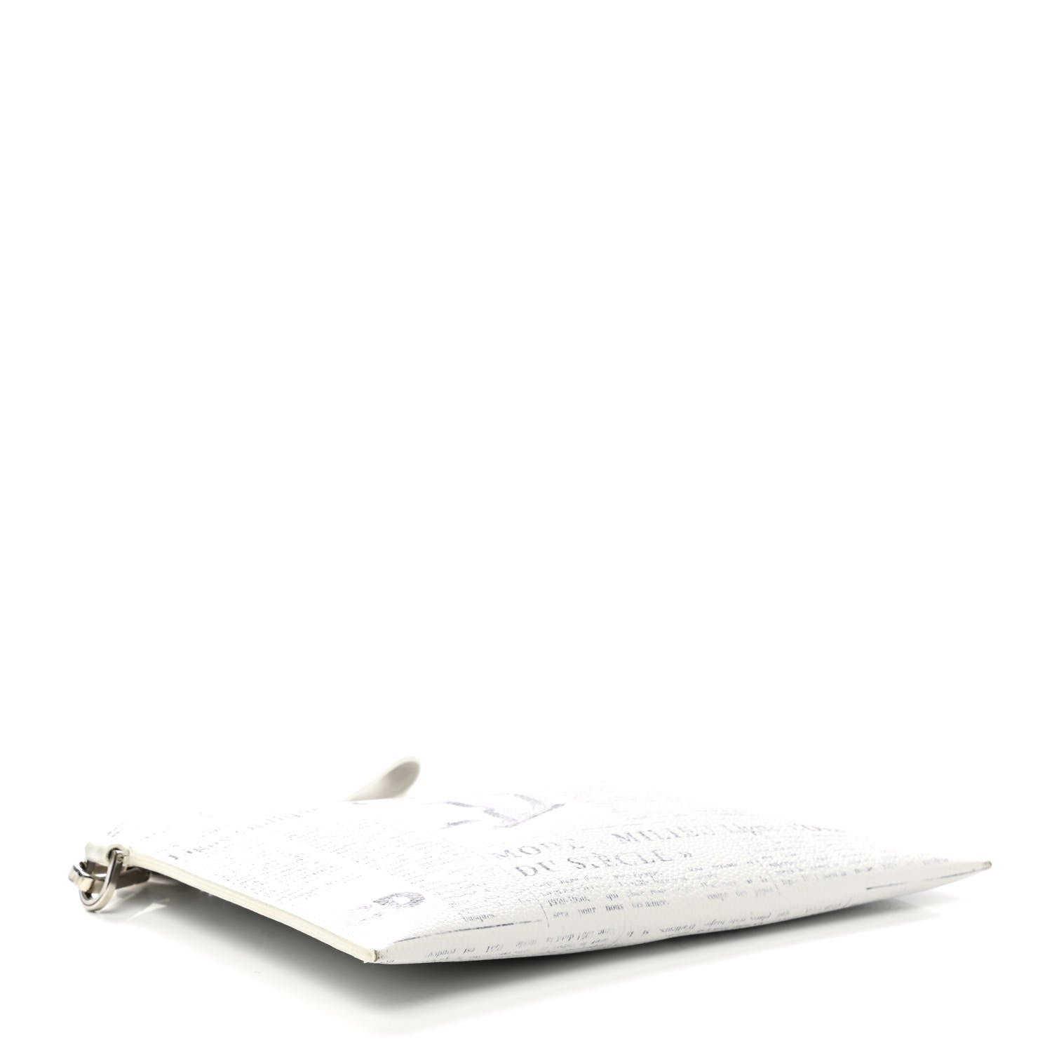 Christian Dior X DANIEL ARSHAM Grained Calfskin Newspaper Wristlet White 4 of 7