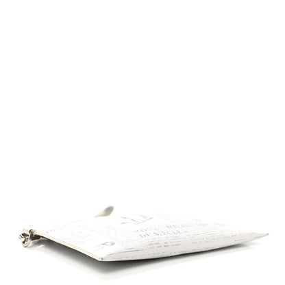 Christian Dior X DANIEL ARSHAM Grained Calfskin Newspaper Wristlet White 4 of 7