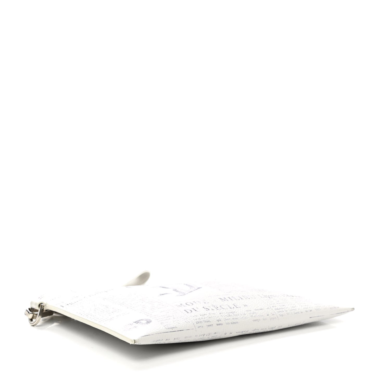 X DANIEL ARSHAM Grained Calfskin Newspaper Wristlet White