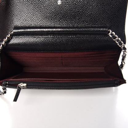 Chanel Caviar Quilted Wallet On Chain WOC Black 5 of 9