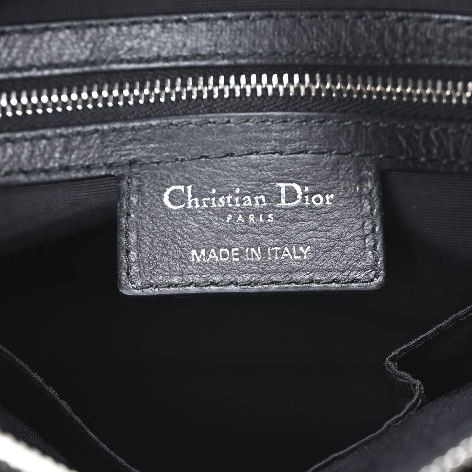 Christian Dior Smooth Deerskin Granville Polochon Black 6 of 10