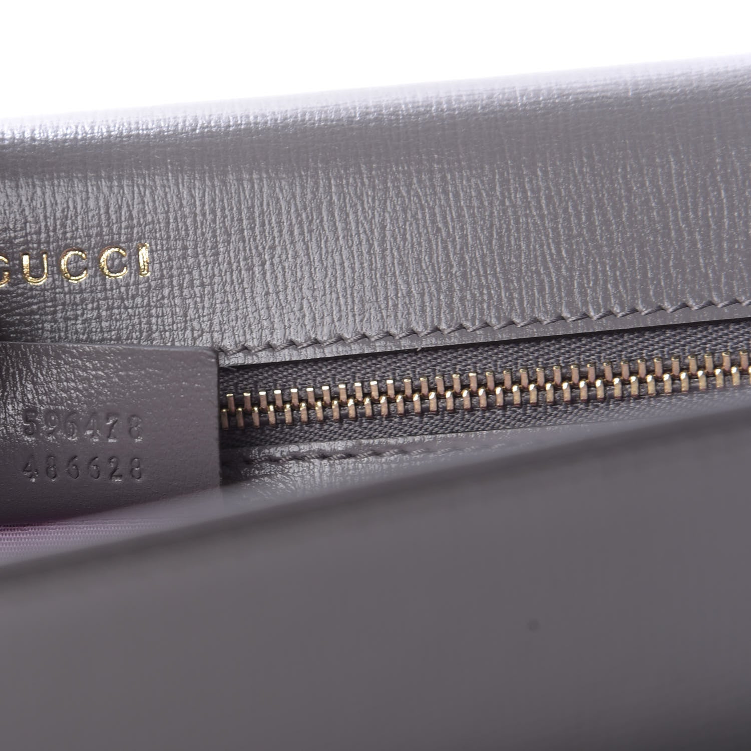 Gucci Textured Calfskin Silk Scarf Medium Torchon GG Ring Shoulder Bag Grey 9 of 9
