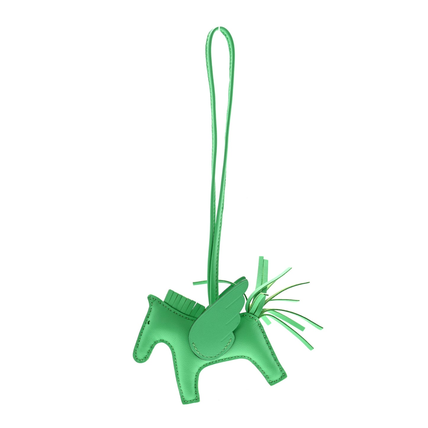 Milo Lambskin Grigri Rodeo Pegase Horse Bag Charm PM Vert Comics