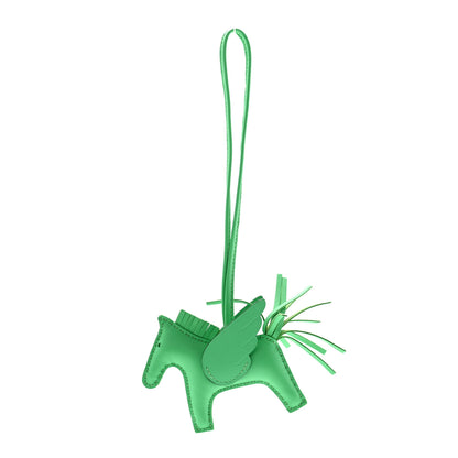 Hermes Milo Lambskin Grigri Rodeo Pegase Horse Bag Charm PM Vert Comics 1 of 5