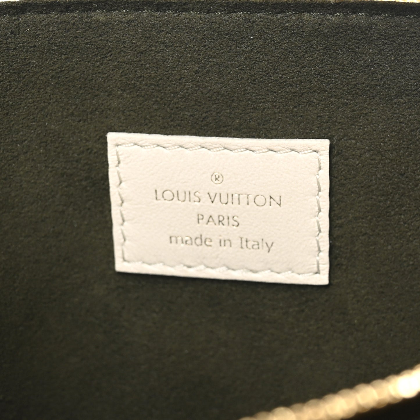 Lambskin Embossed Monogram Coussin PM Cream