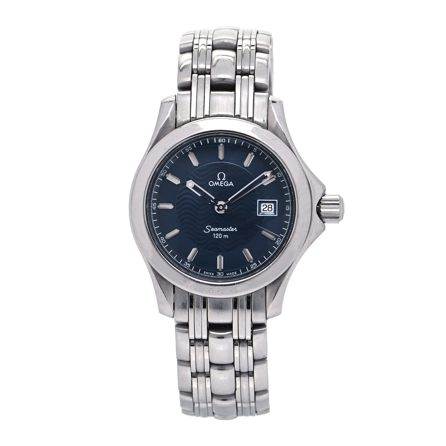 Omega Stainless Steel 28mm Seamaster Quartz Watch Blue 2581.81 1 of 4
