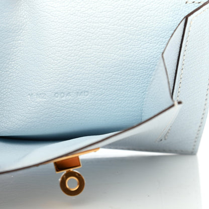 Hermes Chevre Mysore Kelly Pocket Compact Wallet Bleu Brume 7 of 7