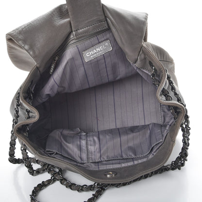 Chanel Lambskin Studded Accordion CC Flap Grey 6 of 13