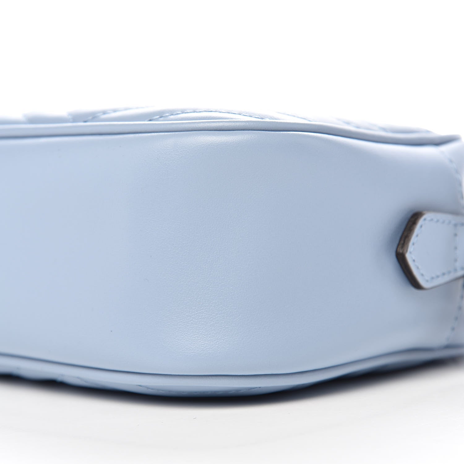 Gucci Calfskin Matelasse Small GG Marmont Chain Shoulder Bag Porcelain Light Blue 9 of 10