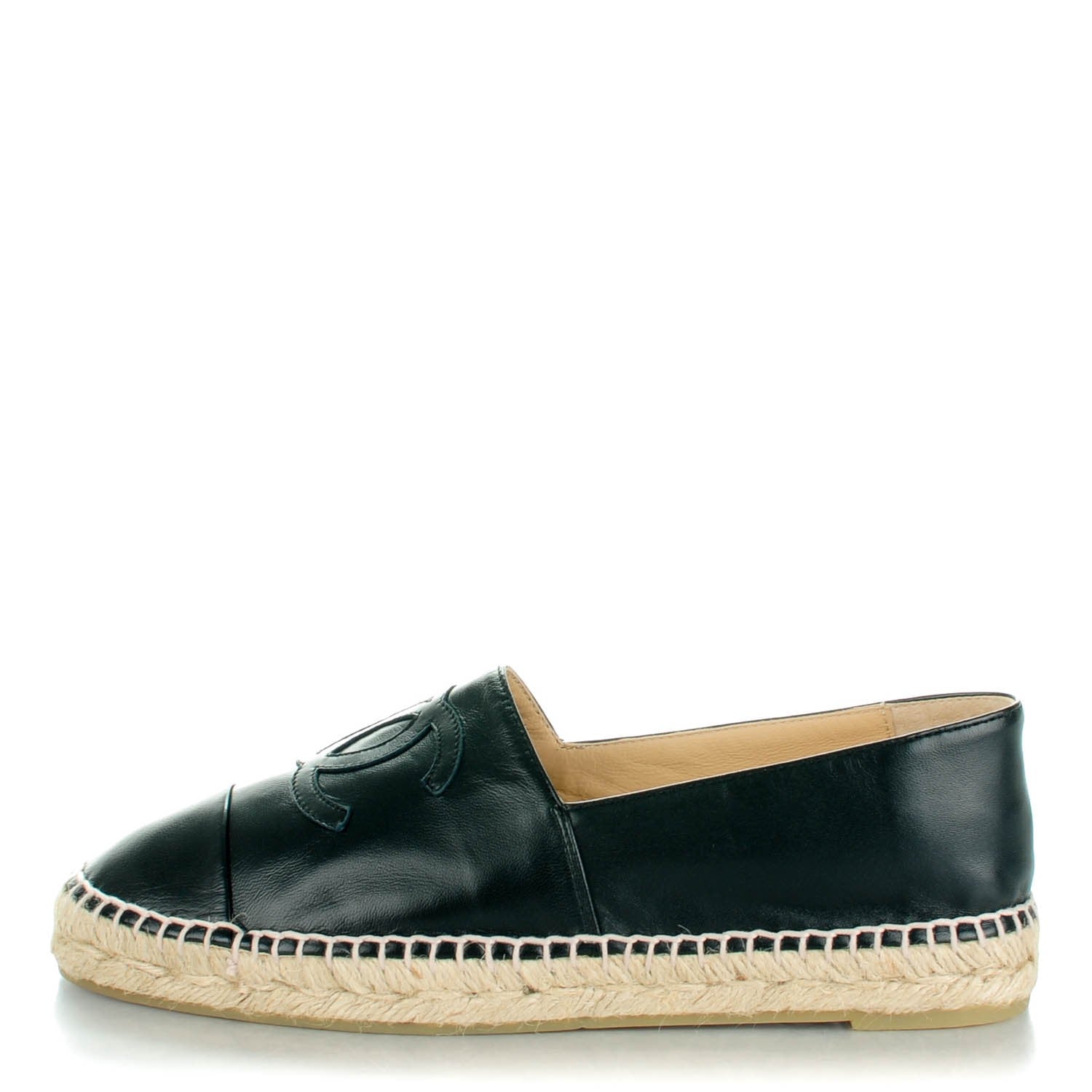 Chanel Lambskin CC Espadrilles 40 Black 1 of 7