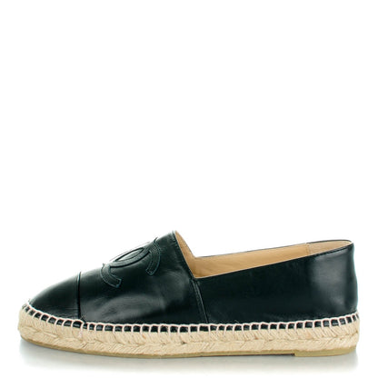 Chanel Lambskin CC Espadrilles 40 Black 1 of 7