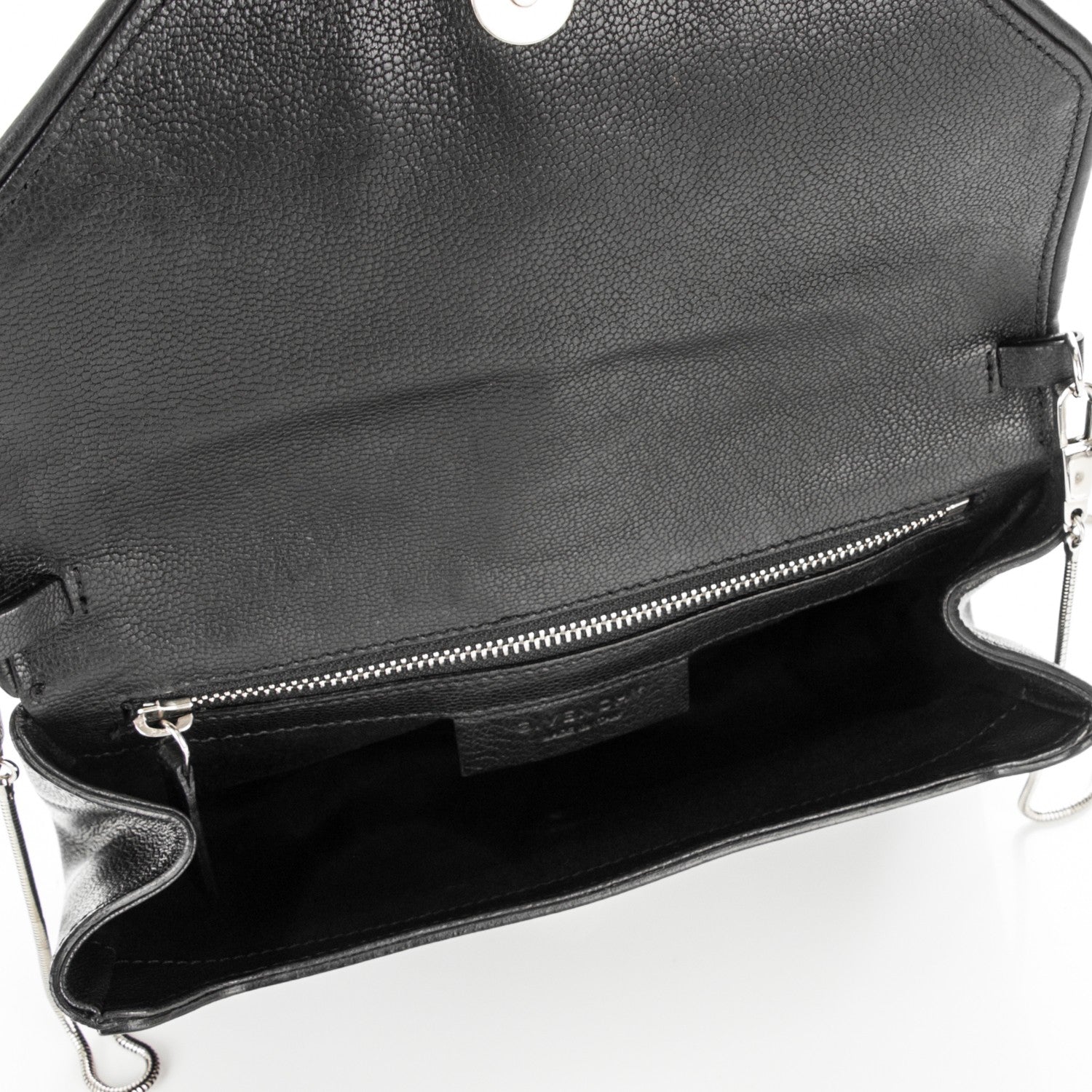 Givenchy Sugar Goatskin Obsedia Chain Shoulder Bag Black 5 of 7