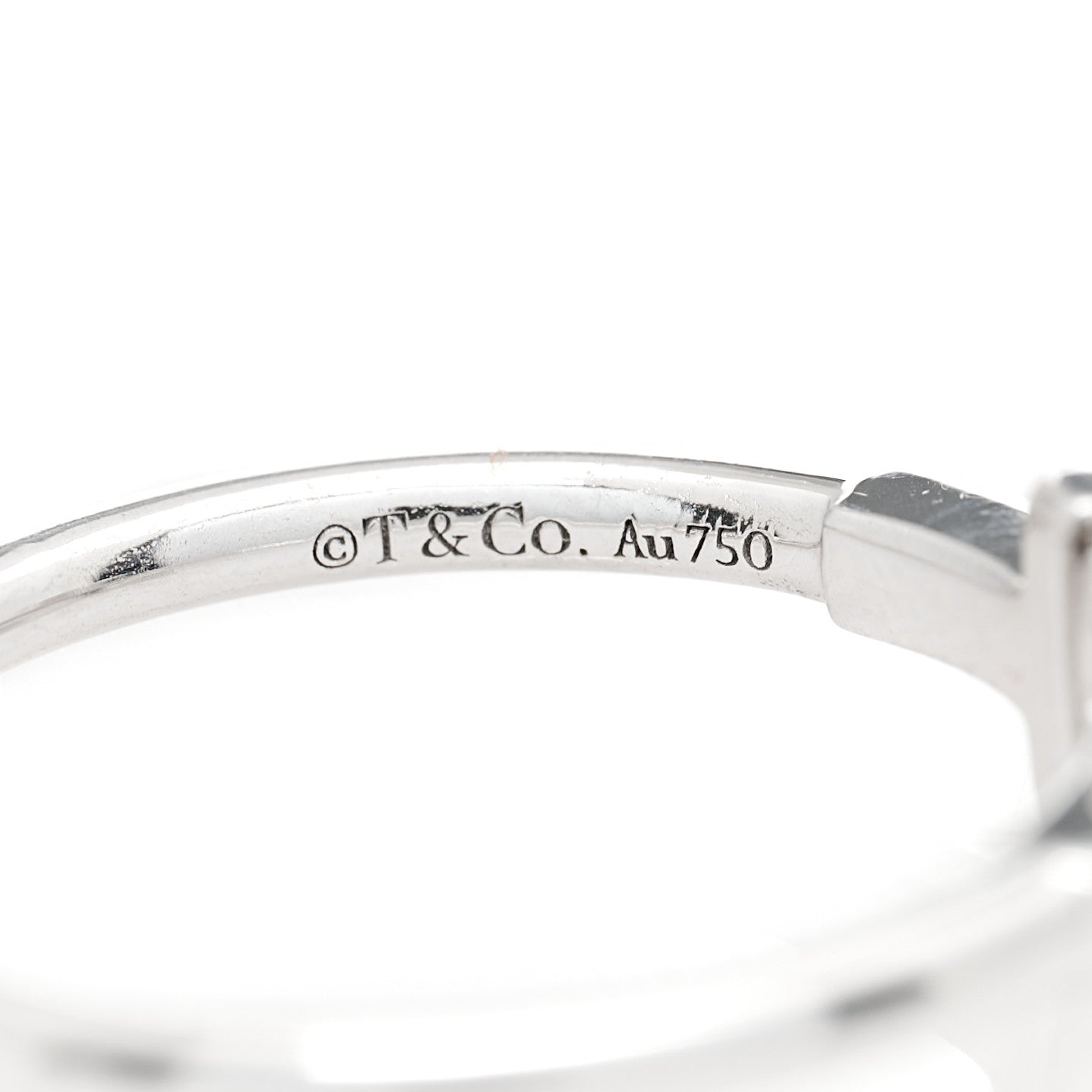 Tiffany 18K White Gold T Wire Ring 55 7.25 4 of 5