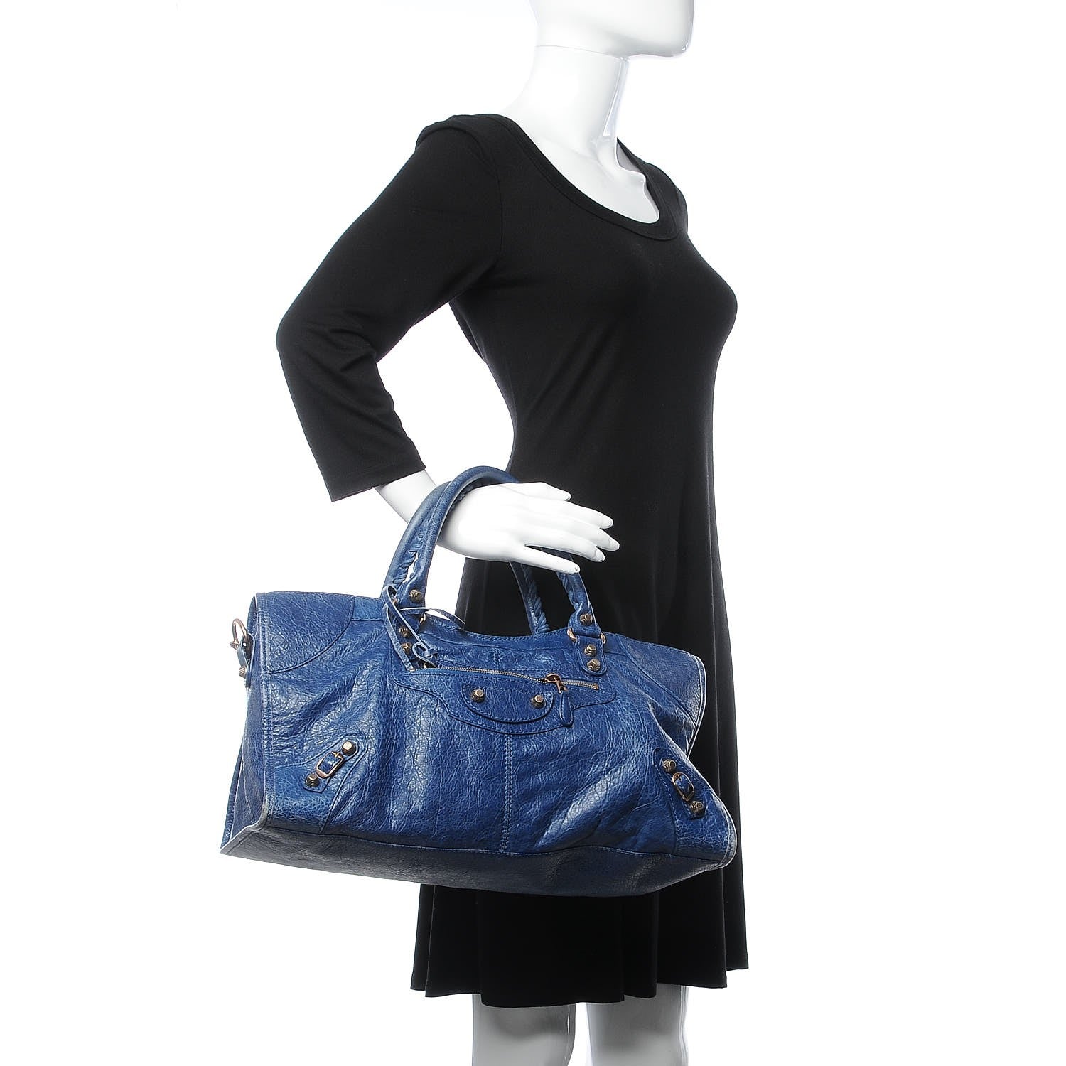 Balenciaga Agneau Giant 12 Rose Gold Hardware Part Time Bleu Cobalt Bleu Electric 3 of 15