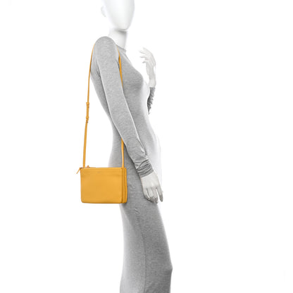 Celine Lambskin Small Trio Crossbody Bag Fluo Yellow 2 of 11