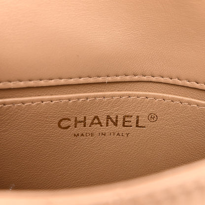 Chanel Lambskin Quilted Mini Heart Charms Flap Beige 6 of 11