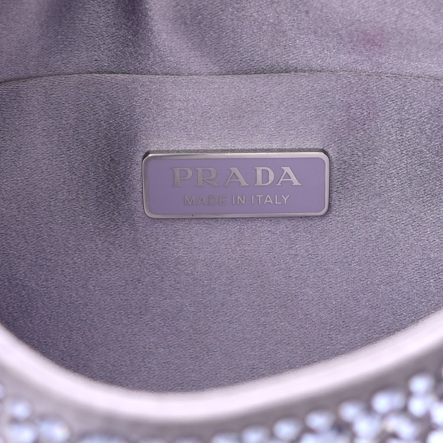 Satin Crystal Cleo Adjustable Strap Shoulder Bag Glicine