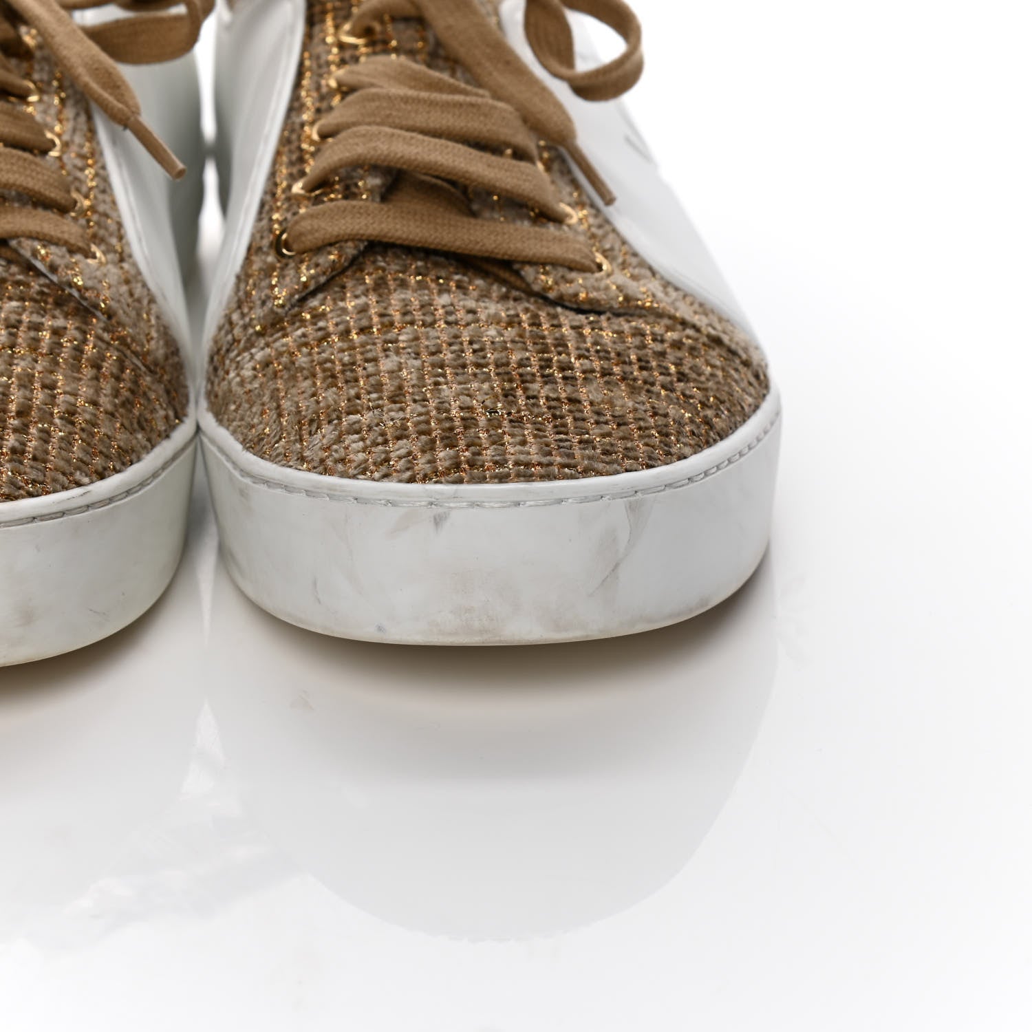 Chanel Fantasy Tweed Sneakers 40.5 Beige Gold 13 of 15