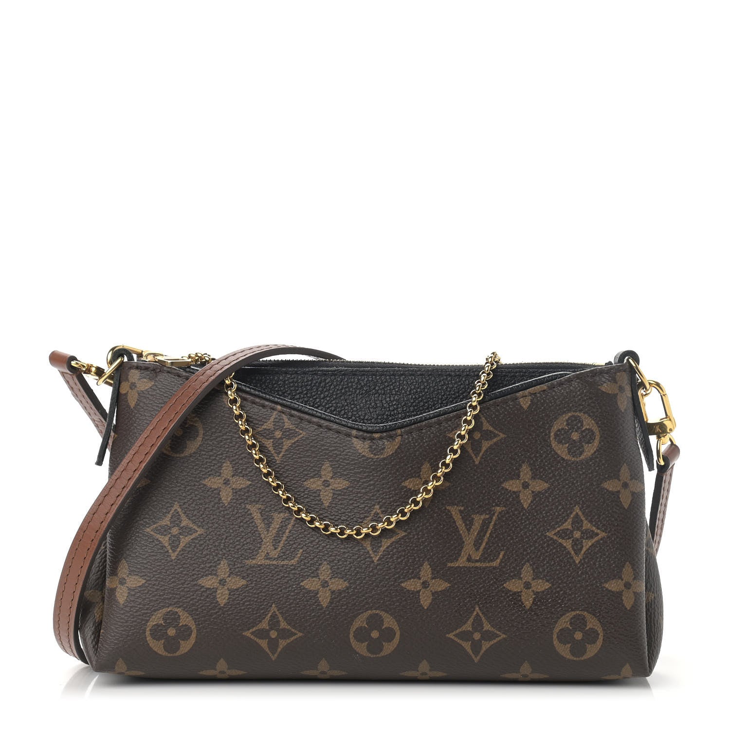 Louis Vuitton Monogram Pallas Clutch Black 1 of 10