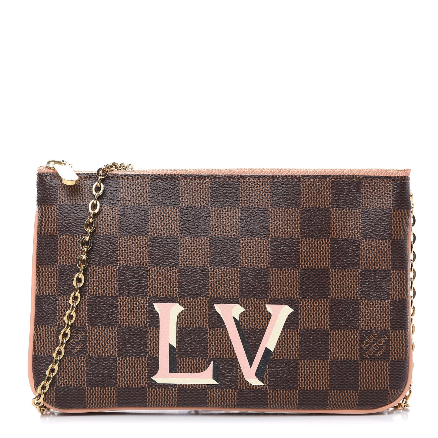 Damier Ebene Double Zip Pochette