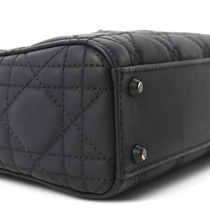 Christian Dior Ultra Matte Calfskin Cannage Mini Lady Dior Black 9 of 10