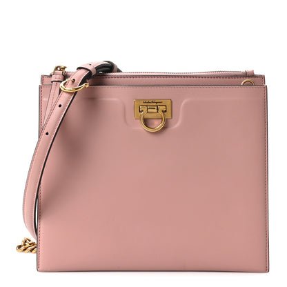 Salvatore Ferragamo Calfskin Trifolio Crossbody Bag Antique Rose 1 of 10