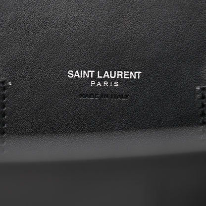 Saint Laurent Calfskin Crocodile Embossed Small Sac de Jour Black 6 of 10