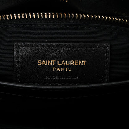 Saint Laurent Calfskin Y Quilted Monogram Toy Loulou Crossbody Bag Black 6 of 10